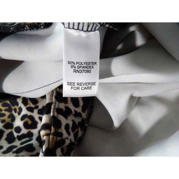 Cato Est 1946 18/20 Pull On Pencil Skirt Stretchy Leopard Cheetah Animal Print - Picture 4 of 11